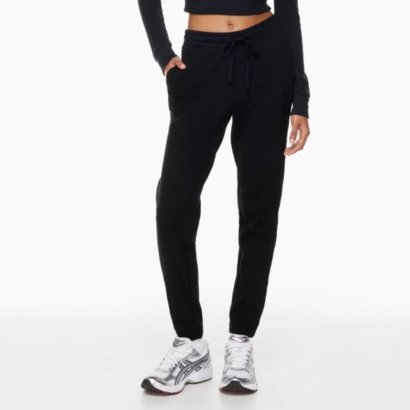 Tna Aritzia Black Waffle Knit Jogger Pant Women's Size S - Picture 1 of 10
